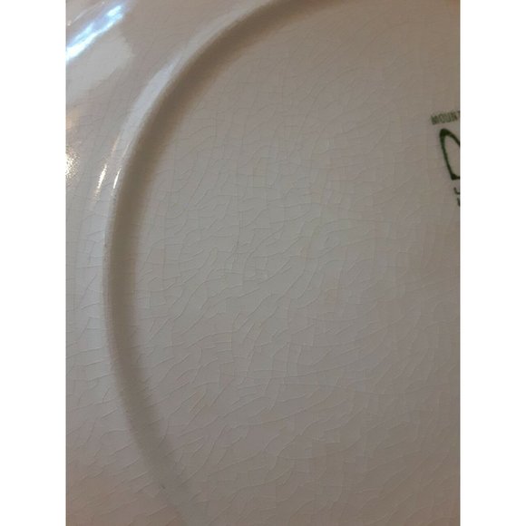 Vintage 1972 Calendar Collectors Plate Mount Clemens USA 10 1/4" Green & White - Picture 5 of 6